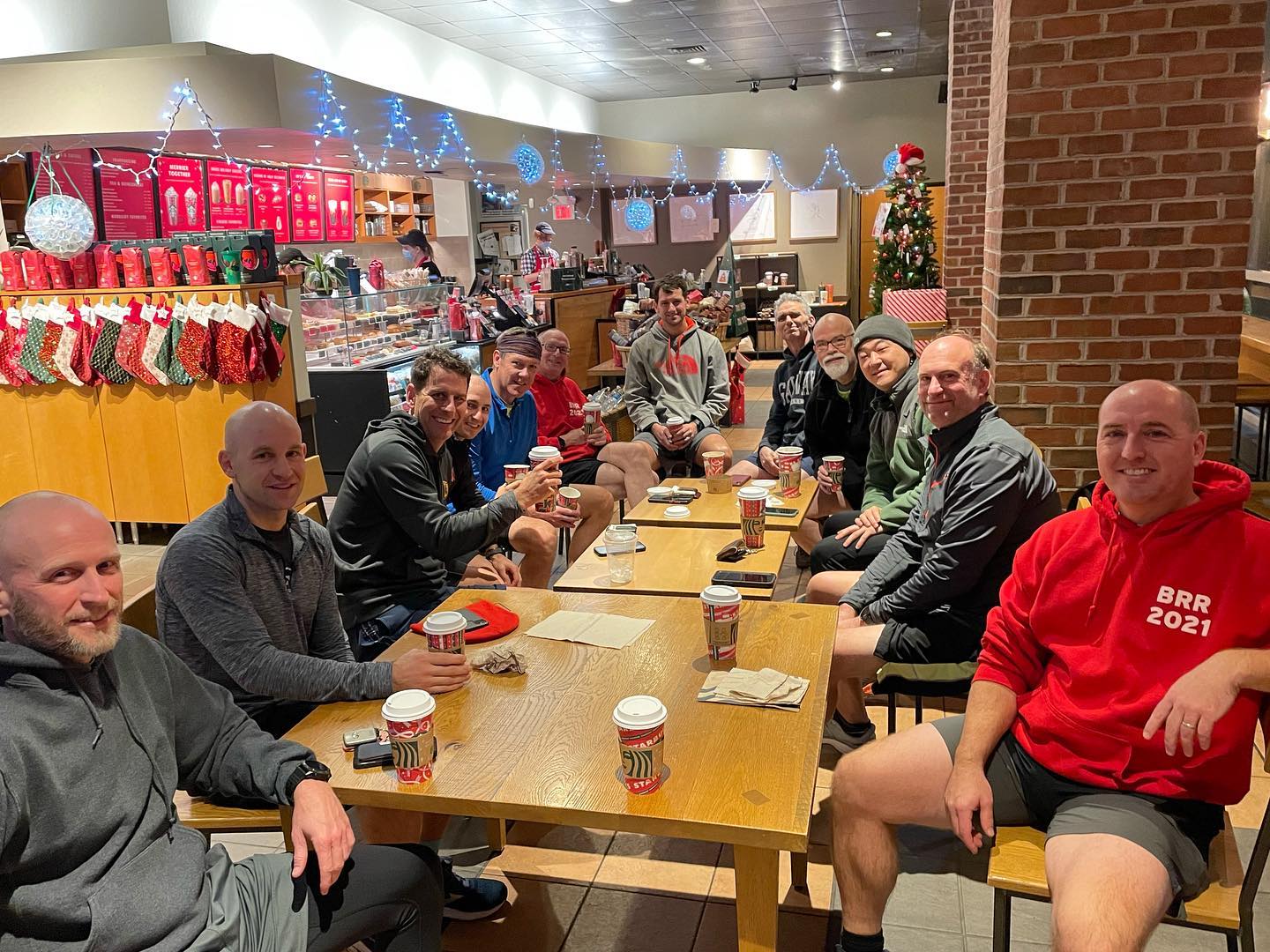 Some of the guys enjoying a post run 2F Coffeteria. Merry Christmas from F3RVA!!
