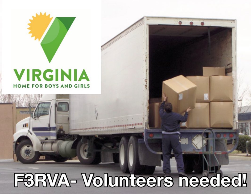 Mark your calendar for 2/26. 

10am to 2pm
Where: Virginia home for boys and girls 
Who: Next 10 pax (young adults and Ms welcome as well)
Why: VHBG had a tractor trailer of donations dropped off and they need help organizing it. 

Perfect opportunity for your young adults to get in some of the required volunteer hours.  Talk to Gypsy for more details.