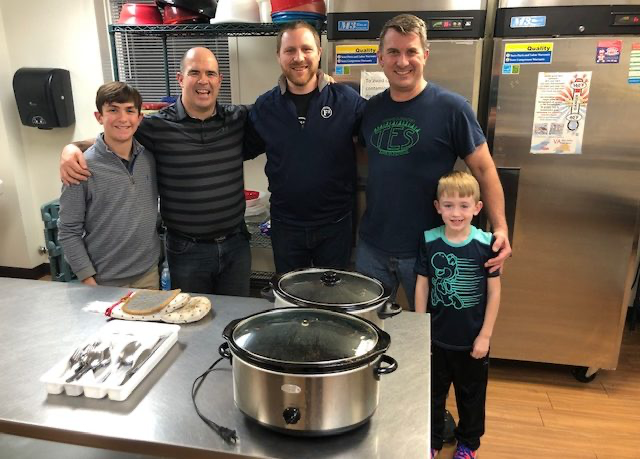 F3 Men and 2.0 serving meals for Breaking Bread